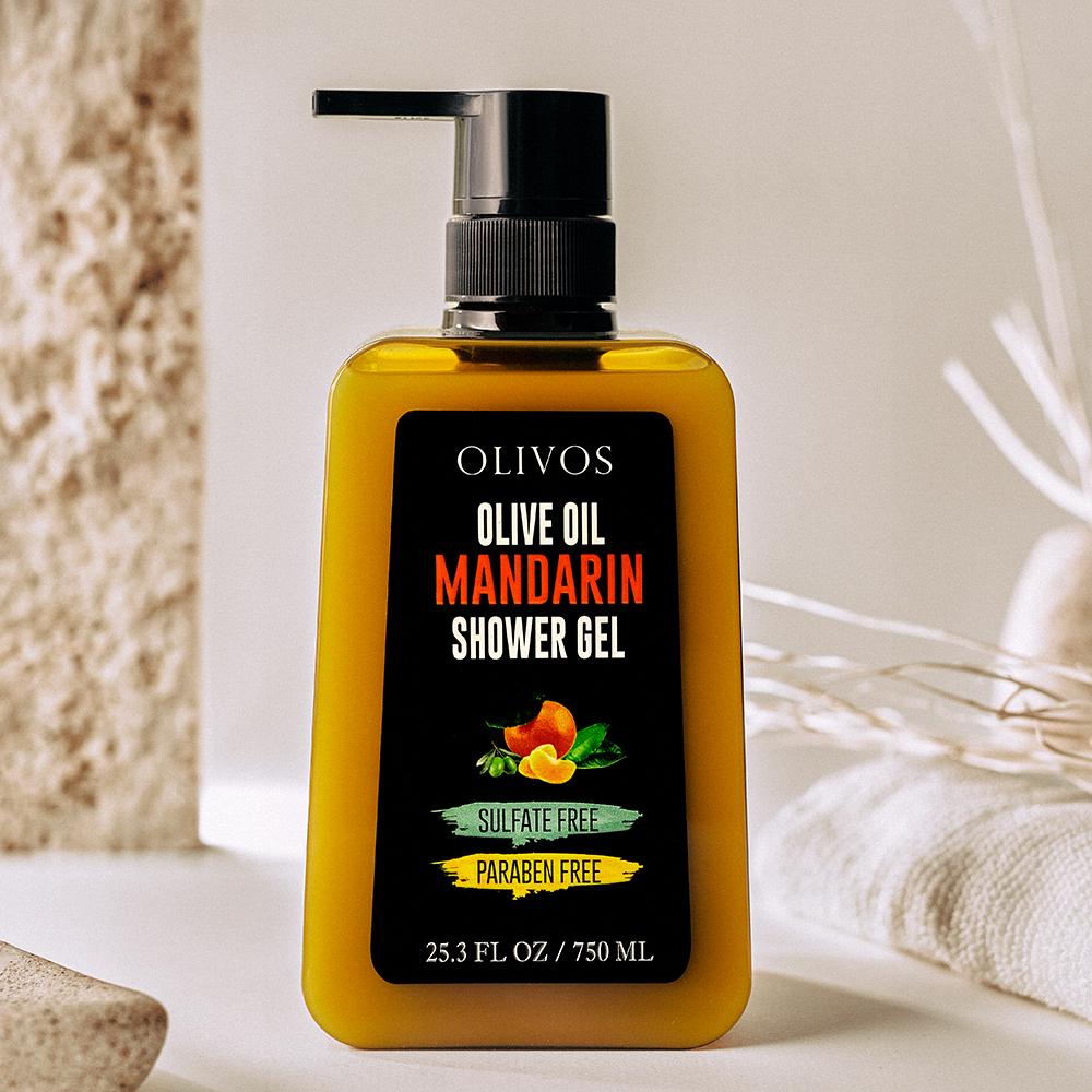 Mandarin and olive oil shower shampoo 750 ml